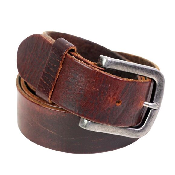 CLASSIC SADDLE BROWN GENUINE LEATHER 1 3/8"Wd CASUAL DRESS MEN'S BELT Sz 40 (R41 - Picture 2 of 11